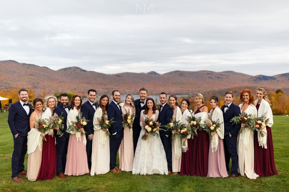 wedding party at the mountian top inn